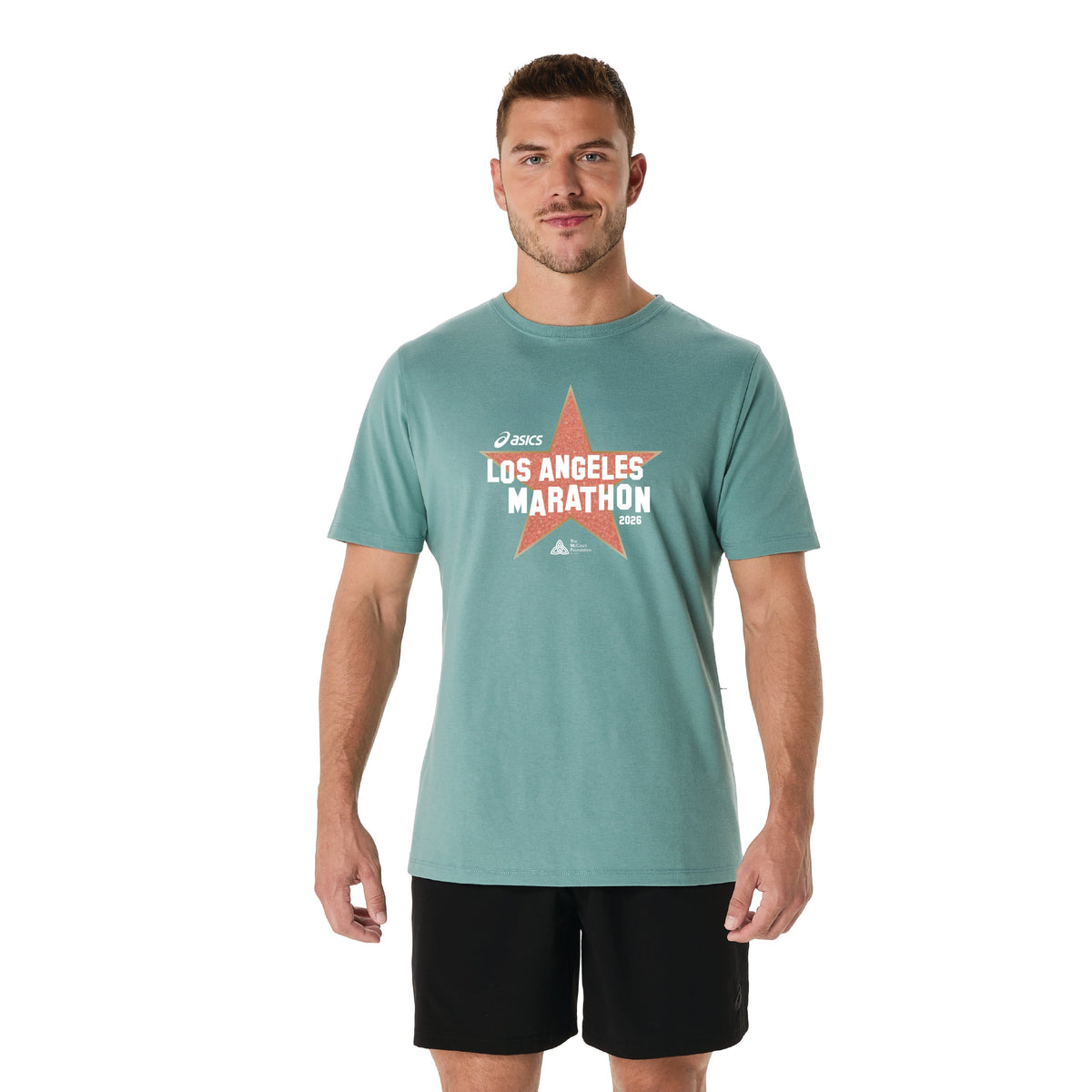 2026 ASICS Los Angeles Marathon - ASICS Men's Short Sleeve Tee Celadon (2011D028) (LA26-23)