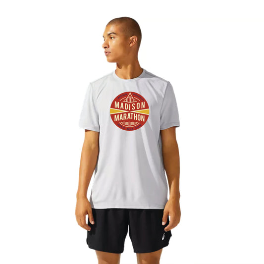 2025 Madison Marathon - ASICS Men's Ready Set Short Sleeve Tee Grey (2011b458) (MM-08)