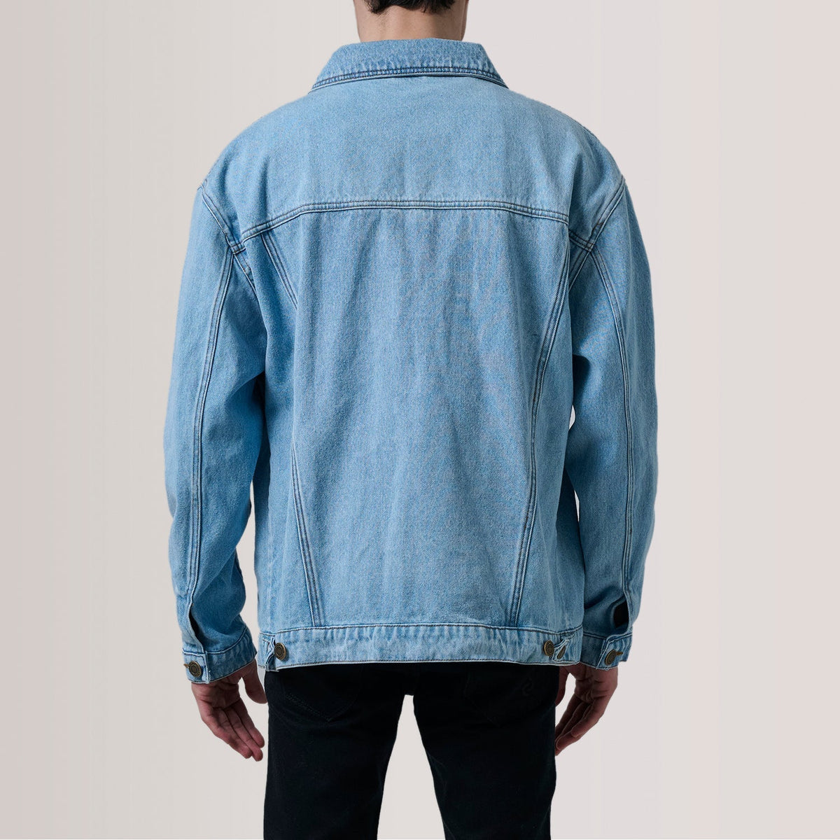 Eddie Light Blue Oversized Denim Trucker Jacket