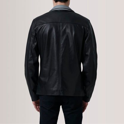 Henrik Black Leather Cafe Racer