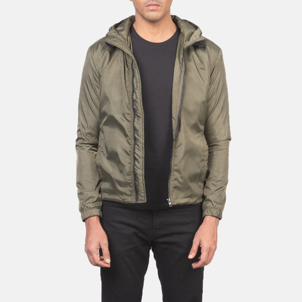 Jimmy Green Hooded Windbreaker Jacket