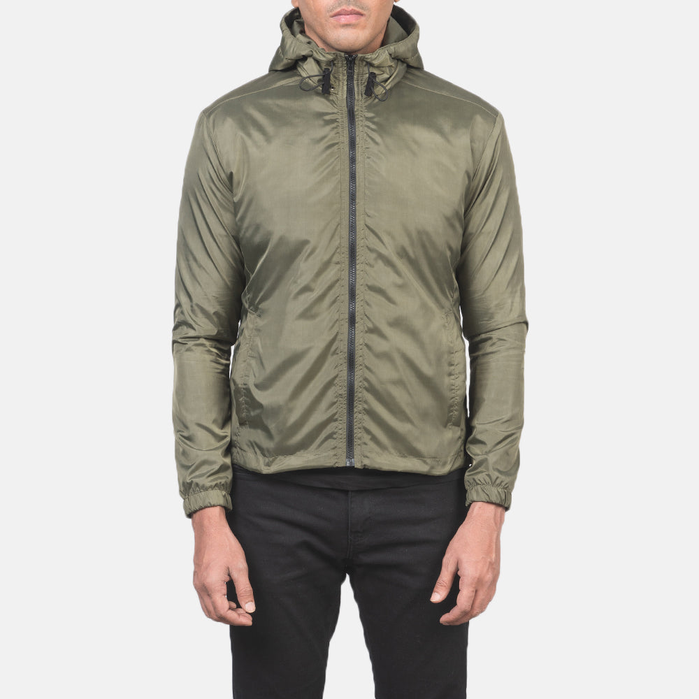 Jimmy Green Hooded Windbreaker Jacket
