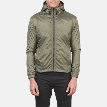 Jimmy Green Hooded Windbreaker Jacket