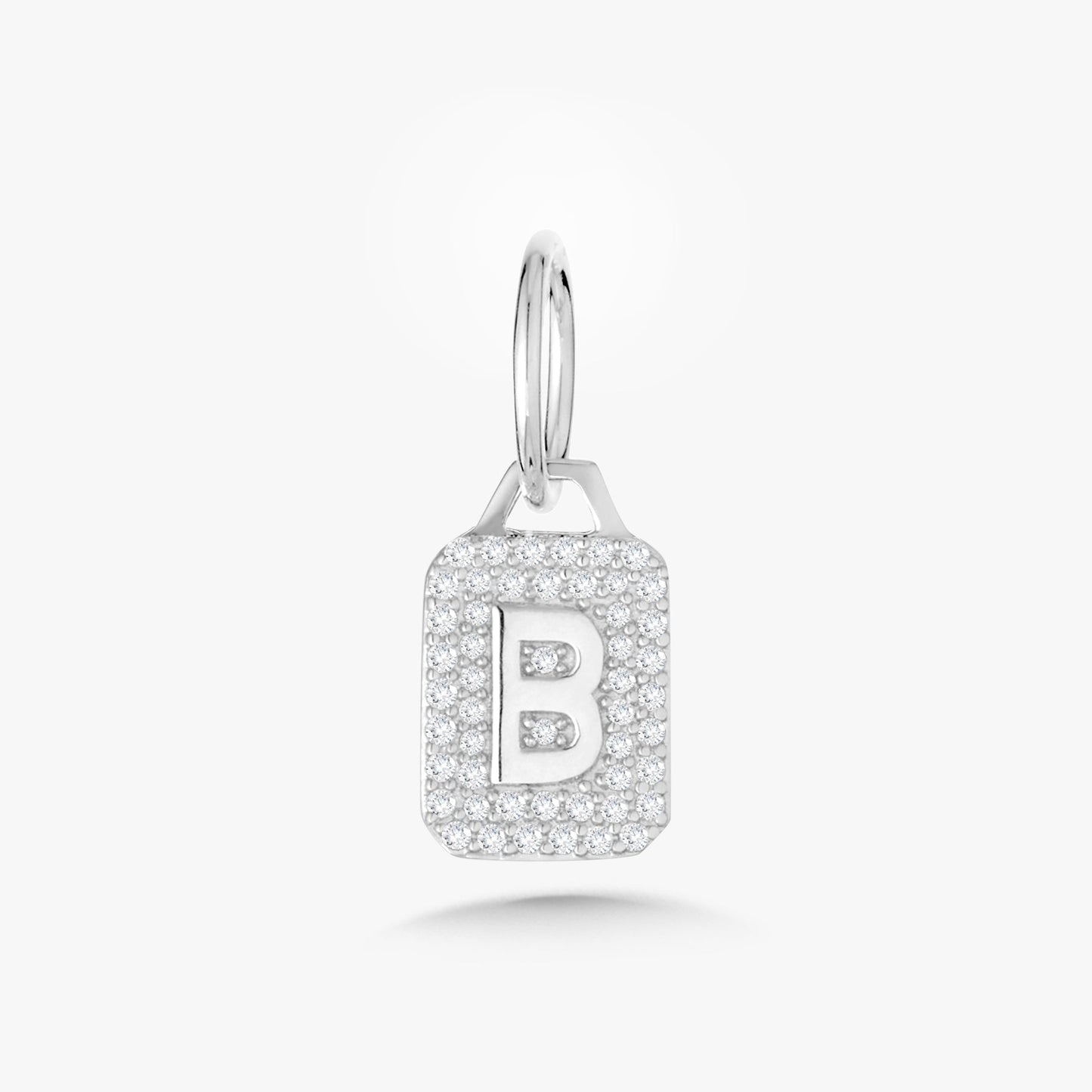 Mini Pave Diamond Initial Charm