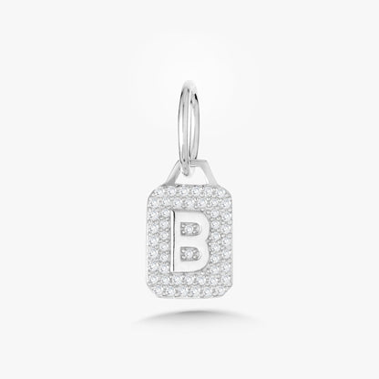 Mini Pave Diamond Initial Charm
