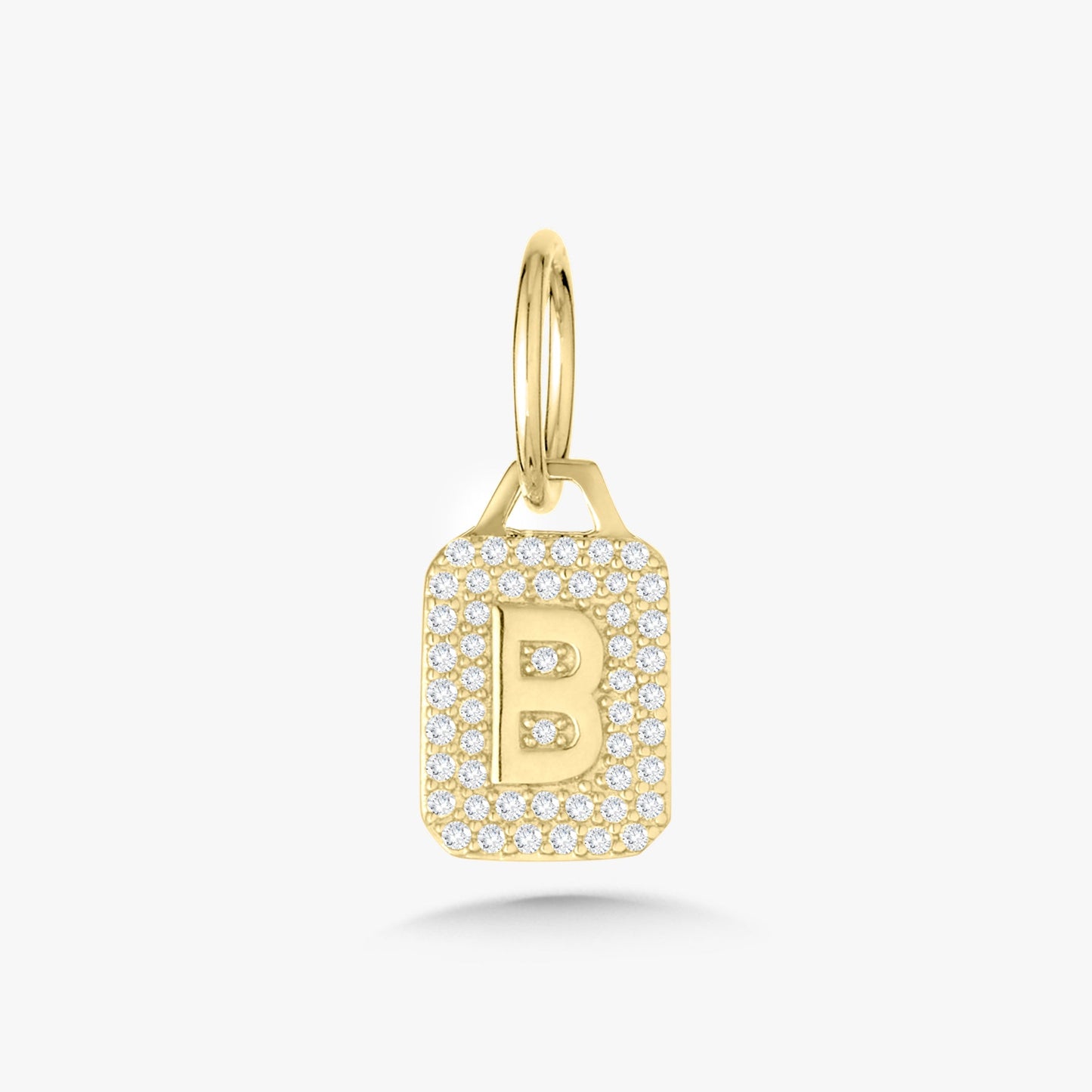 Mini Pave Diamond Initial Charm