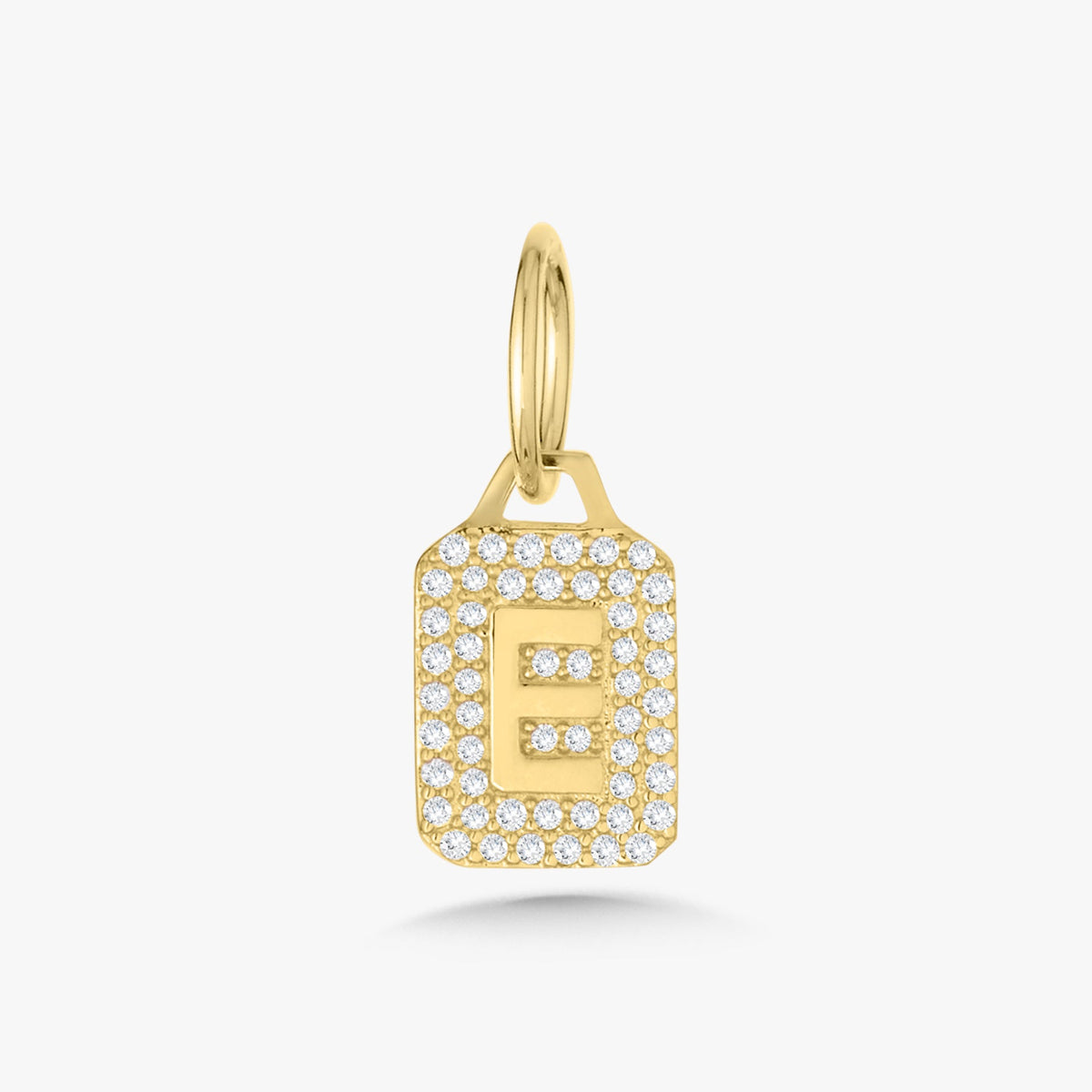Mini Pave Diamond Initial Charm