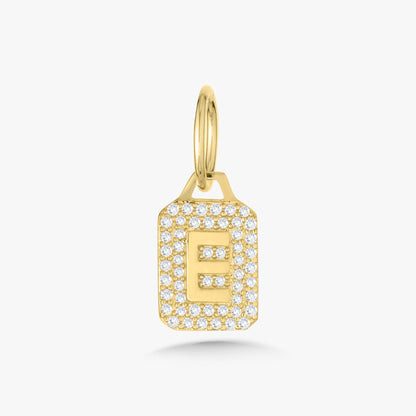 Mini Pave Diamond Initial Charm