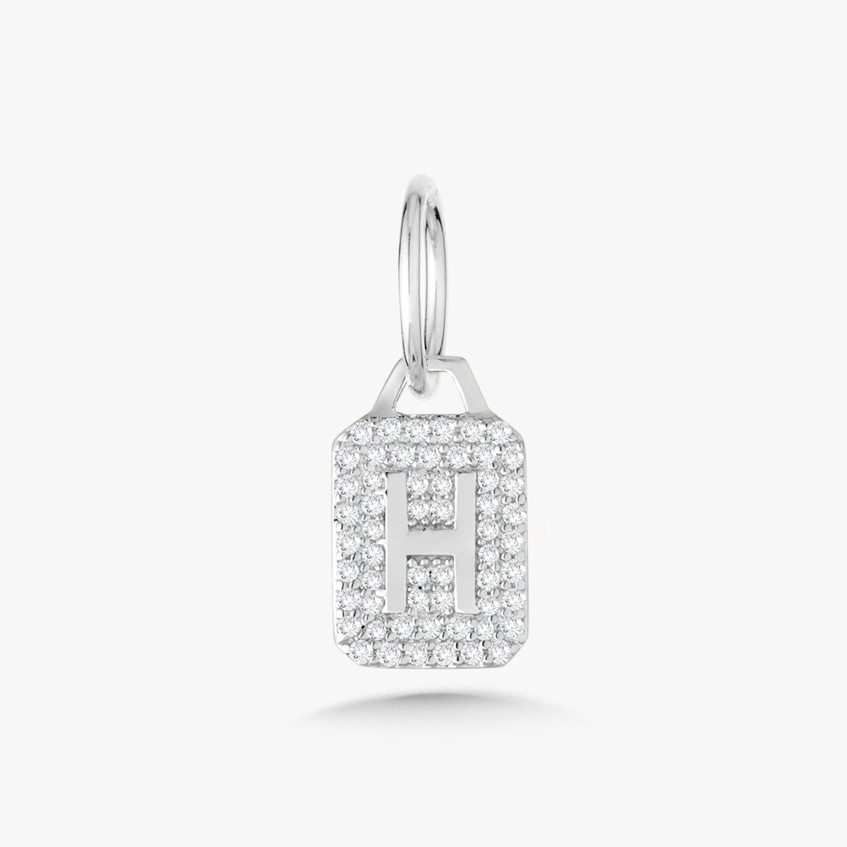 Mini Pave Diamond Initial Charm