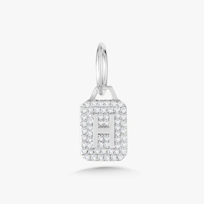 Mini Pave Diamond Initial Charm