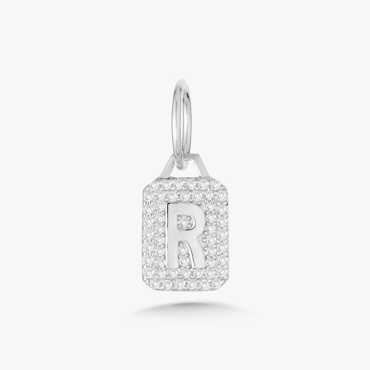 Mini Pave Diamond Initial Charm