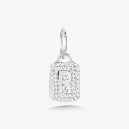 Mini Pave Diamond Initial Charm