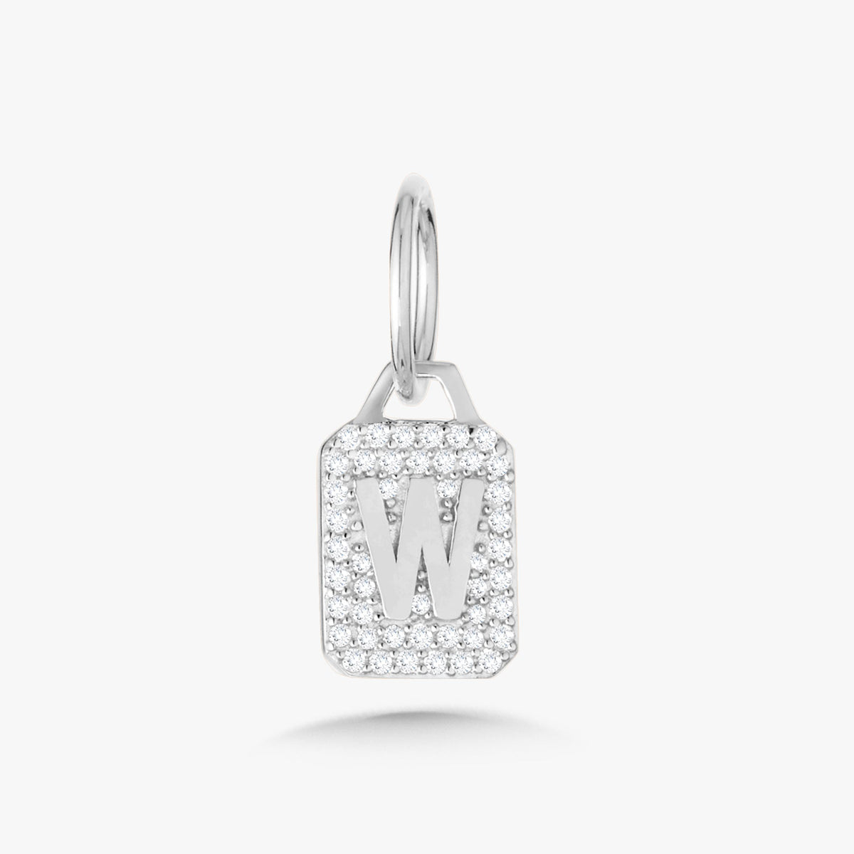 Mini Pave Diamond Initial Charm