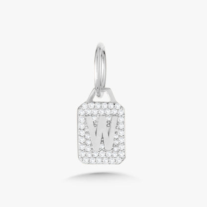 Mini Pave Diamond Initial Charm