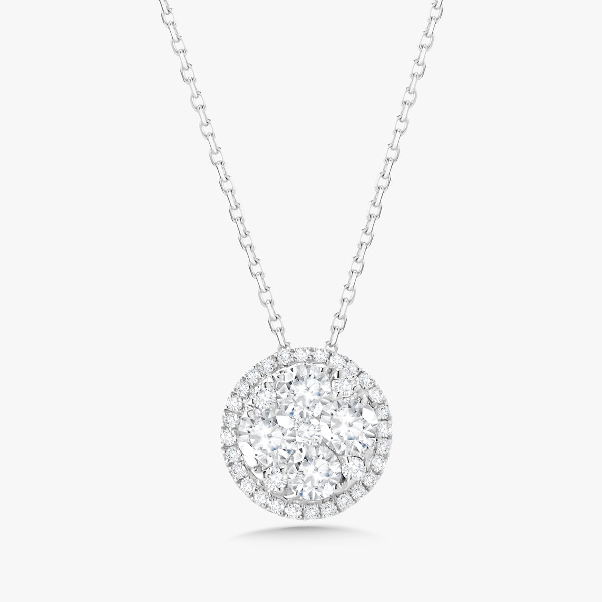 Natassia Round Pendant of Diamonds Necklace 0.60 ctw