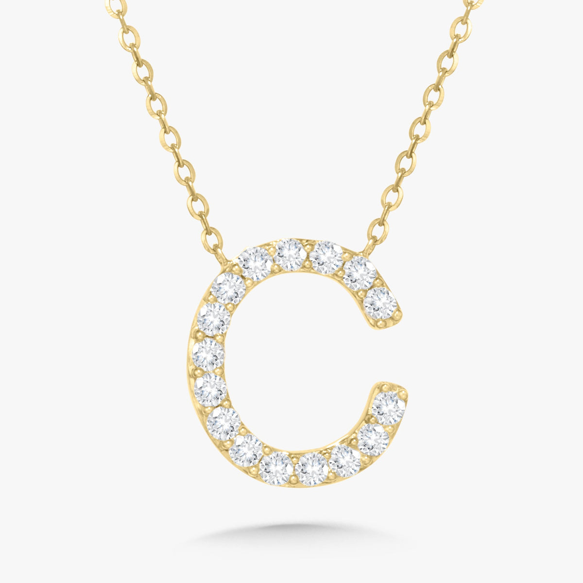 Alphabet Affixed Diamond Necklace