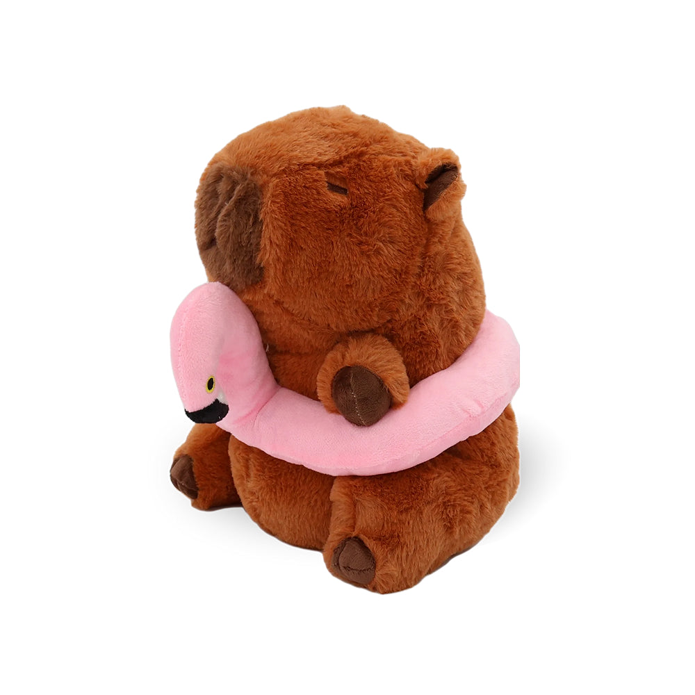 Capybara with Flamingo Floaty Dog Plush Toy