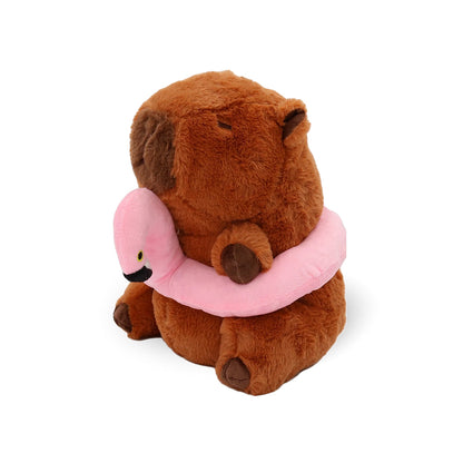 Capybara with Flamingo Floaty Dog Plush Toy