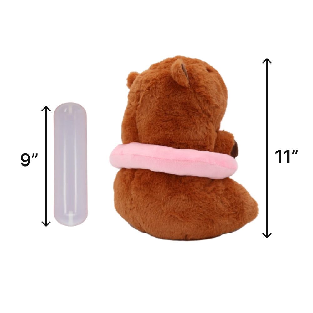 Capybara with Flamingo Floaty Dog Plush Toy