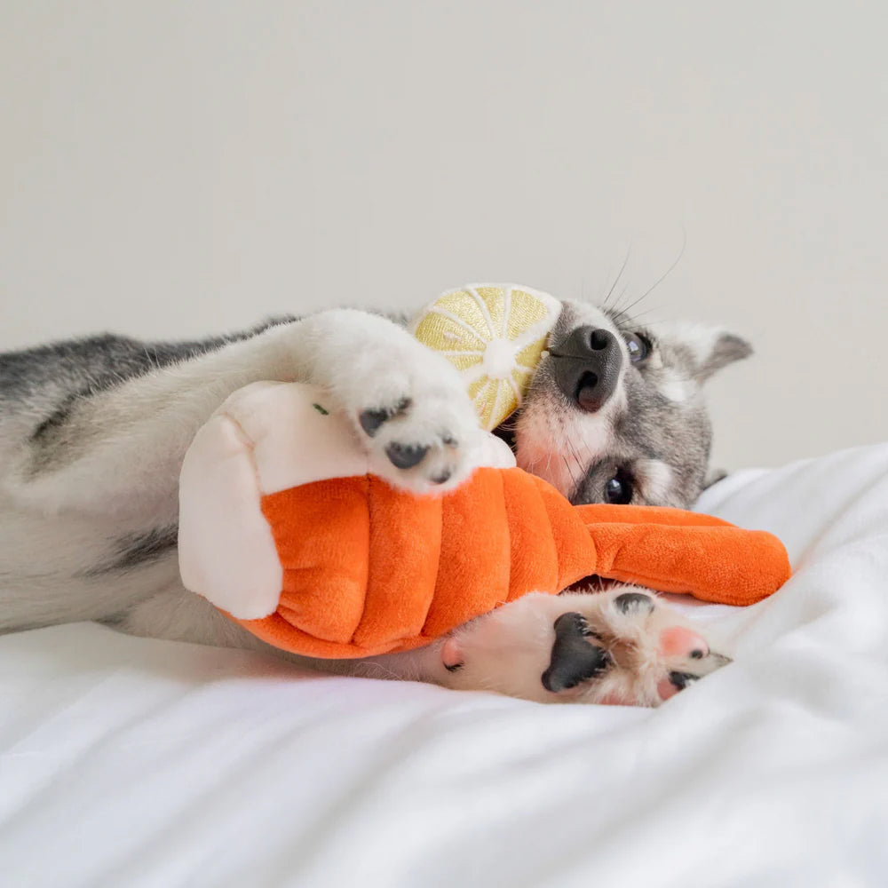 Grilled Lobster Nosework Dog Plush Toy