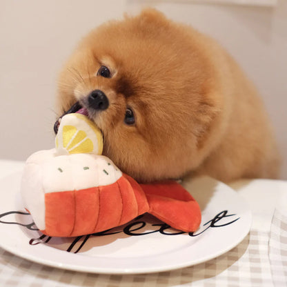 Grilled Lobster Nosework Dog Plush Toy
