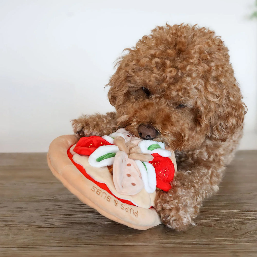 Pepperoni Pizza Snuffle Mat Plush Toy