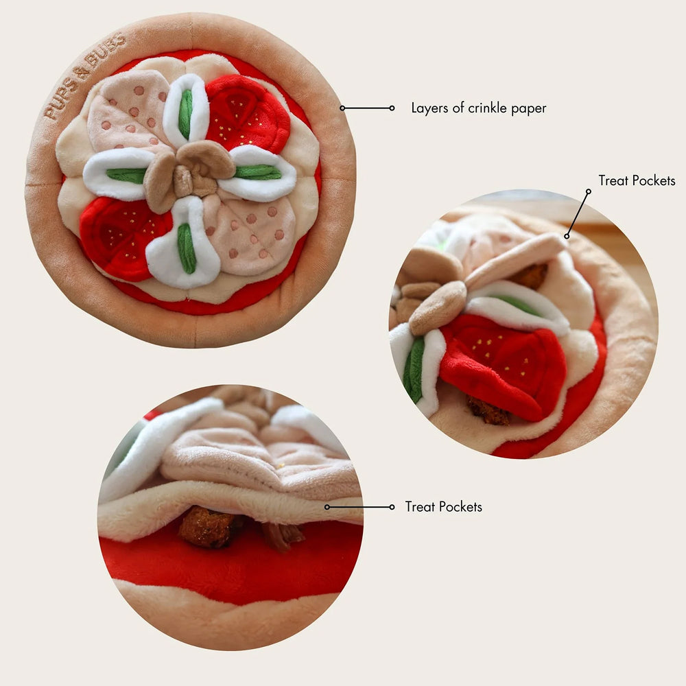 Pepperoni Pizza Snuffle Mat Plush Toy