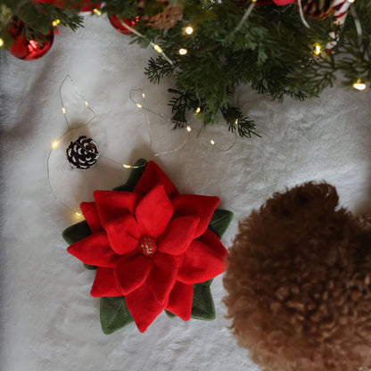 Snuffle Poinsettia Nosework Dog Plush Toy