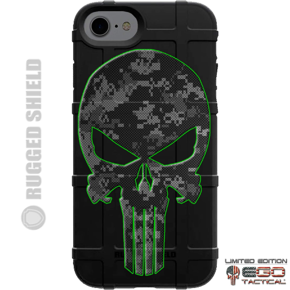 Black Ops Camouflage Punisher Custom Printed Case Design for Apple, Samsung, Google & Motorola Phone Models