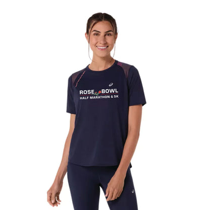 2026 Rose Bowl Half Marathon & 5K - ASICS Women's Road SS Top Midnight (2012D371) (RB26-14)