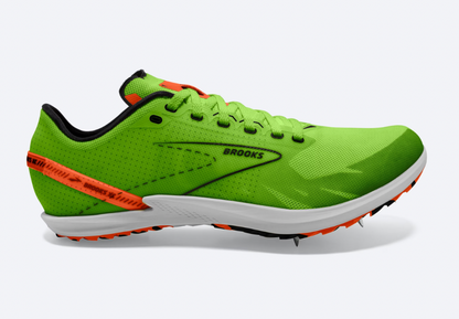 Brooks Draft XC Spike- Green Gecko/Red Orange/White (100039.308)