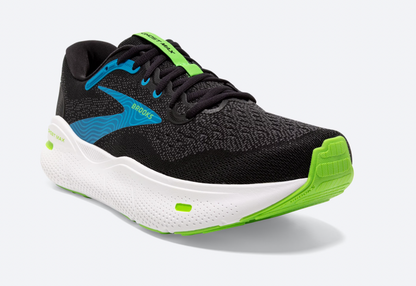 Brooks Mens Ghost Max Wide- Black/Atomic Blue/Jasmine (1104062E110)