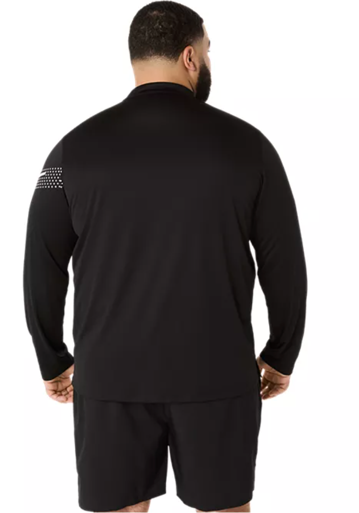 2027 ASICS Los Angeles Marathon - ASICS Men's Icon Long Sleeve 1/2 Zip Black (2011D459)(LA27-12)