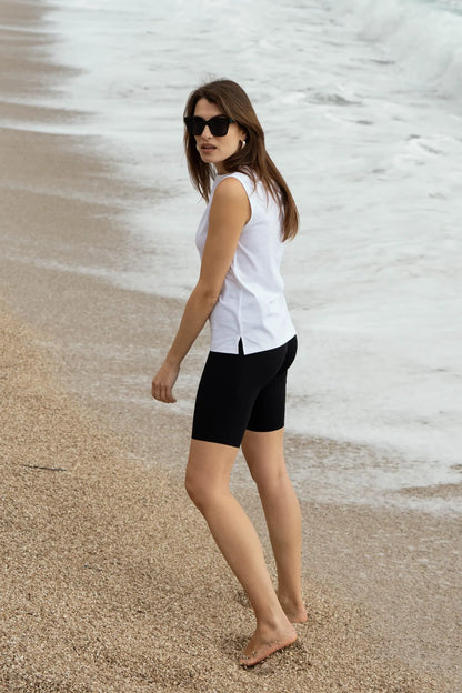 Supima Cotton High Neck Tank Top