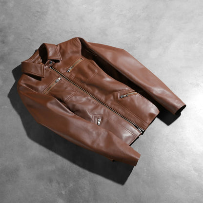 Tomachi Brown Leather Jacket