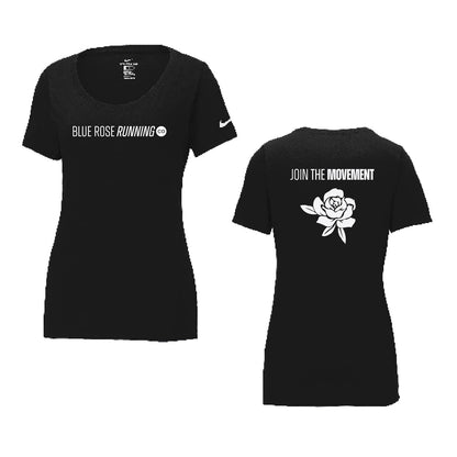 Blue Rose Running - Ladies Nike Dri FIT Cotton/Poly Scoop Neck Tee (NKBQ5234)