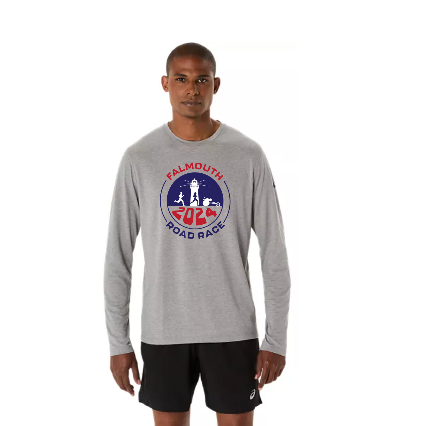 ASICS Men's Falmouth Road Race 2024 PR Long Sleeve Triblend Tee (2011D378-020) FRR31-24 (POS)