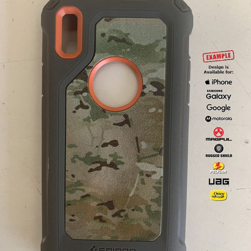 CLEARANCE - SPIGEN  Custom UV-Laser Printed Apple iPhone X Only FOREST CAMO  (One-Off)EGO140