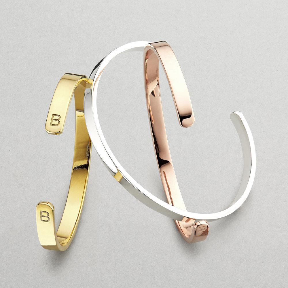 Rose Gold Thick Engraved Bangle